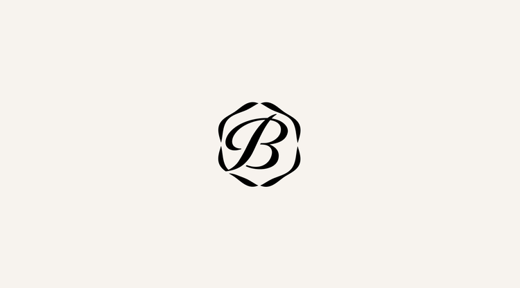 Elegant black letter B logo design